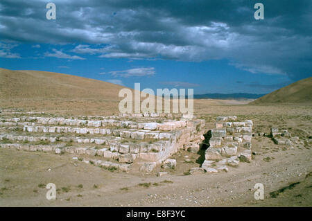 Rovinato corbelled arco di un acquedotto, Jerwan, Iraq, 1977. Foto Stock