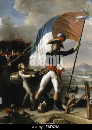 Augereau generale al Pont d'Arcole il 15 novembre 1796. Artista: Thévenin, Charles (1764-1838) Foto Stock