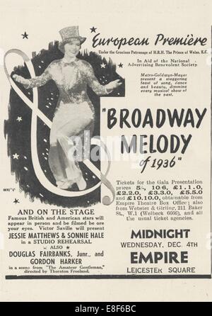 Broadway Melody di 1936 , 1935. Artista: sconosciuto Foto Stock