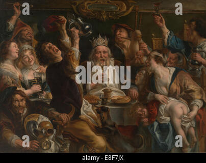 Il re delle bevande. Artista: Jordaens Jacob (1593-1678) Foto Stock