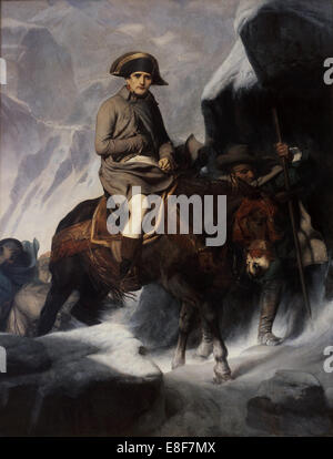 Bonaparte che attraversano le Alpi. Artista: Delaroche, Paolo Hippolyte (1797-1856) Foto Stock