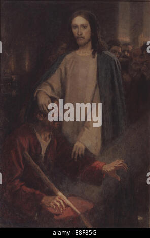 La guarigione del cieco di Gerico. Artista: Surikov, Vassili Ivanovic (1848-1916) Foto Stock