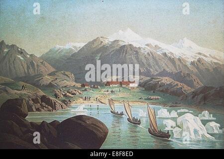 La seconda northpolar tedesco spedizione in Artico e la Groenlandia nel 1869. Artista: Anonimo Foto Stock