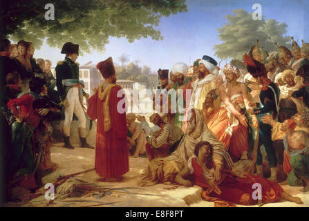Napoleone Bonaparte perdonare i ribelli a Il Cairo, 23 ottobre 1798. Artista: Guérin, Pierre Narcisse, Baron (1774-1833) Foto Stock