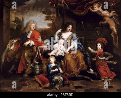 Louis di Francia, Grand Dauphin (1661-1711), con la sua famiglia. Artista: Mignard, Pierre (1612-1695) Foto Stock