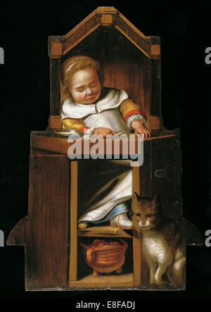 Bambino in un seggiolone. Artista: Verspronck, Johannes Cornelisz. (1600/3-1662) Foto Stock