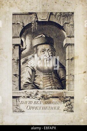 Ritratto di David Oppenheim (1664-1736), il rabbino capo di Praga. Artista: Balzer, Johann (1738-1799) Foto Stock