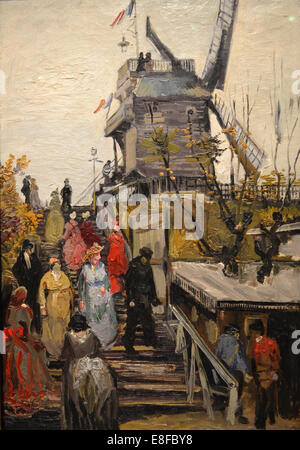 Le Moulin de Blute-Fin. Artista: Gogh, Vincent van (1853-1890) Foto Stock