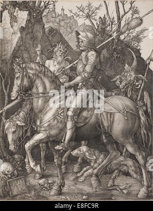 Knight, la morte e il diavolo. Artista:, Dürer Albrecht (1471-1528) Foto Stock