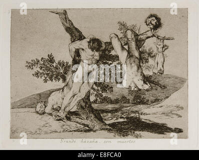 Grande hazaña! Con muertos! (L'impresa eroica! Con dead men!) piastra 39 dai disastri della guerra (Los Artista: Goya Francisco de (1746-1828) Foto Stock