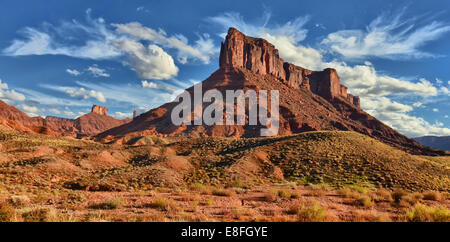 Castle Mountain, Professor Valley, Moab, USA Foto Stock