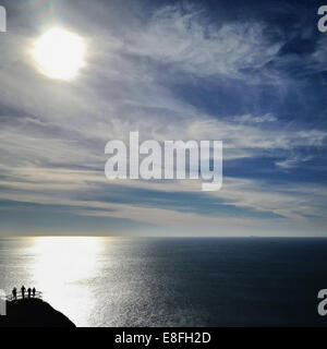 Stati Uniti, California, Marin County, Muir Beach, Vista Oceano Pacifico Foto Stock