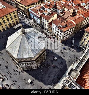 L'Italia, Firenze, vista di Firenze dal Duomo Foto Stock