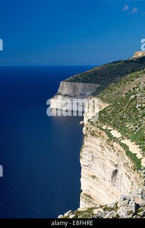 Malta, Dingli Cliffs, coste maltesi Foto Stock