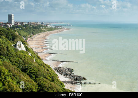 Regno Unito, Inghilterra, East Sussex, Eastbourne, vista in elevazione di fronte mare Foto Stock