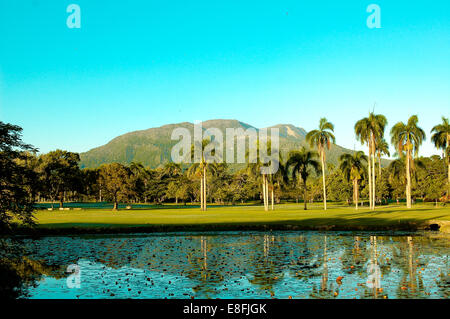 Repubblica dominicana, Puerto Plata, vista di Mont Isabela de Torres Foto Stock