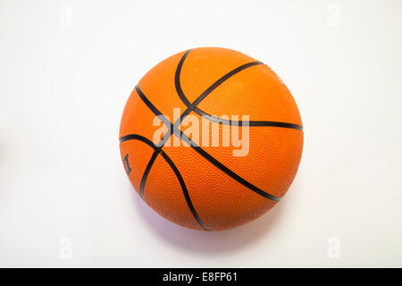 Close up di un pallone da basket Foto Stock