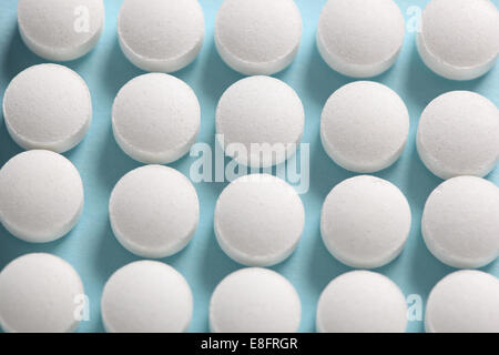 Pillole in fila Foto Stock