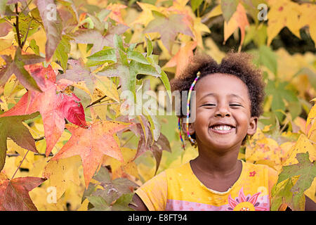 Ritratto di una ragazza sorridente Foto Stock