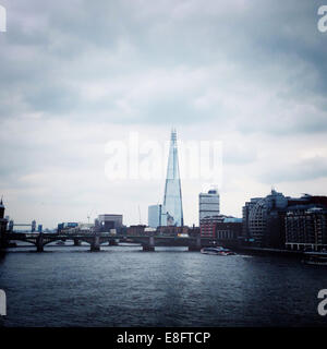 Regno Unito, Inghilterra, lo skyline di Londra con Shard Foto Stock