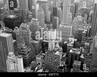 Paesaggio urbano aereo, Midtown, Manhattan, New York, New York City, Stati Uniti Foto Stock