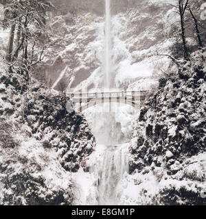 Frozen Waterfall in inverno, Stati Uniti Foto Stock