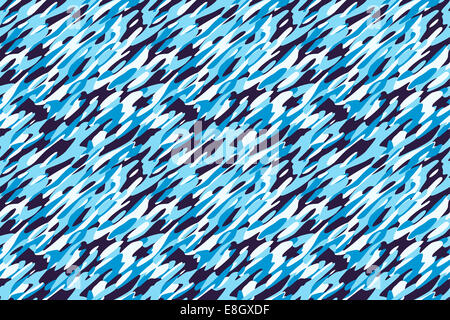 Il camuffamento Winter Snow White Sfondo blu - militare camouflage pattern tessili. Tutti i lati si adattano perfettamente tra loro senza soluzione di continuità. Foto Stock