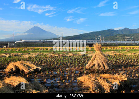 Vista del Monte Fuji, Prefettura di Shizuoka, Giappone Foto Stock