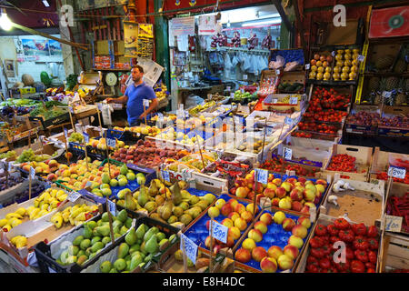 Siciliano di stallo producono,LA mercato Vucciria,PALERMO,Sicilia Foto Stock