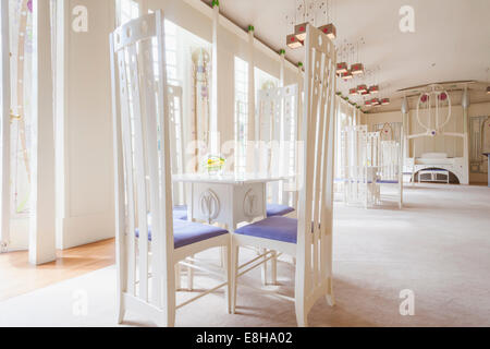 La Scozia, Glasgow, Bellahouston Park, casa per un amante dell'arte, mostre di Charles Rennie Mackintosh mobili Foto Stock