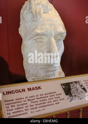 Scultore's Studio a Mount Rushmore National Memorial, SD, STATI UNITI D'AMERICA Foto Stock