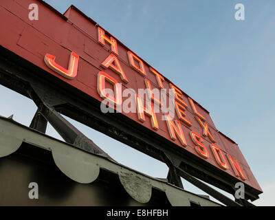 Grande segno sul tetto, Alex Johnson Hotel, Rapid City, Black Hills, SD, STATI UNITI D'AMERICA Foto Stock