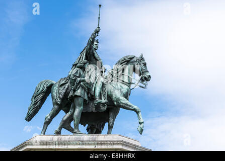 Statua equestre di re Ludwig I di Monaco di Baviera, costruito 1862 Foto Stock