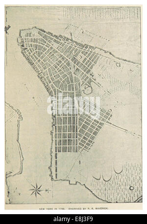 (Re1893NYC) PG019 NON CONFORMISTI MAPPA DI NEW-YORK (1789) Foto Stock