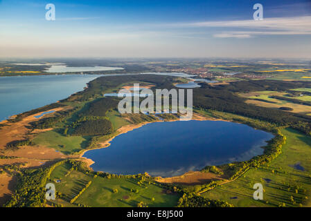 Vista aerea, Waren National Park, Waren, Meclemburgo Lake District o Mecklenburg Lakeland, Meclemburgo-Pomerania Occidentale Foto Stock