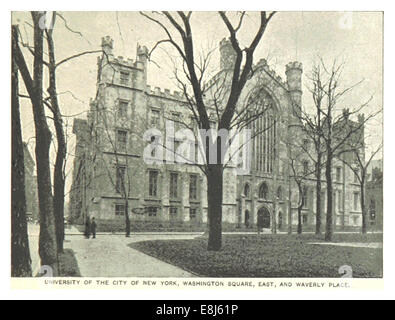 (Re1893NYC) PG281 università della città di New York e Washington Square Foto Stock