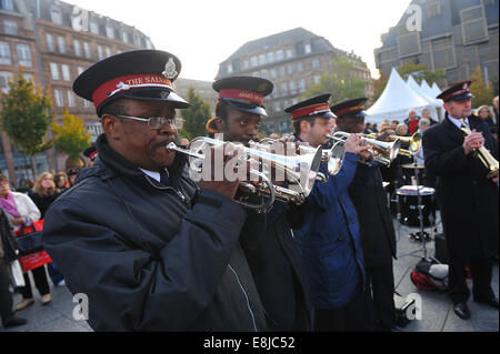 Festival protestante di Strasburgo, Francia Salvation Army Band Foto Stock