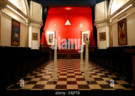 Grande loge de France. Il Franklin Delano Roosevelt Masonic Lodge stanza. Foto Stock