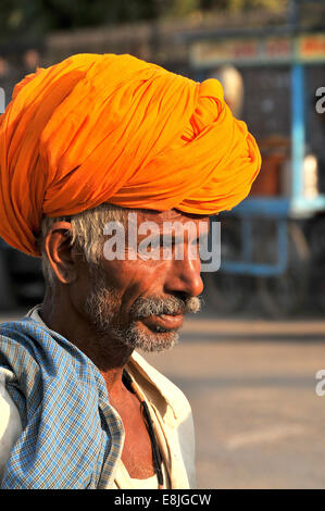 Uomo di Rajasthani. Foto Stock