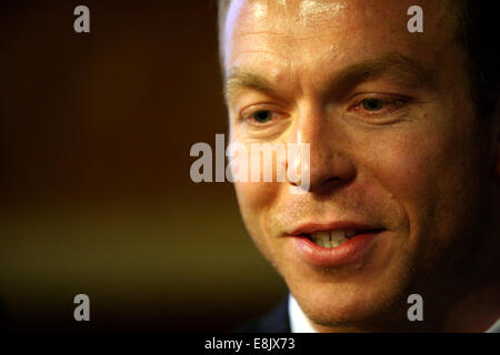 Celebrazioni di benvenuto in home Gran Bretagna Olympic eroi. Chris Hoy. Foto: Chris Bull Foto Stock