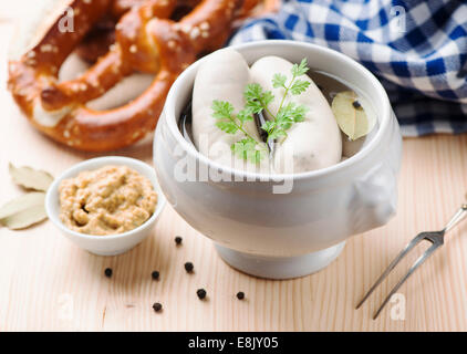 Salate salsicce tedesche Foto Stock