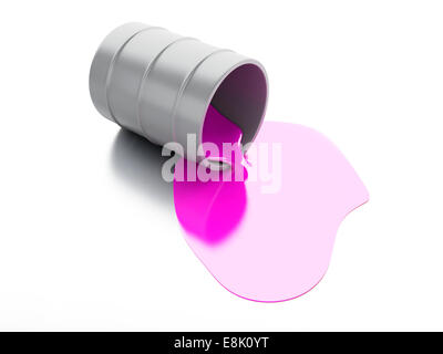 Immagine di colori barattoli di vernice su sfondo bianco Foto Stock