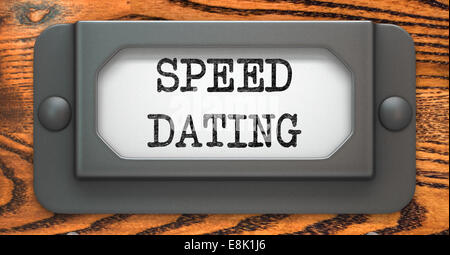 Speed Dating - Concetto su supporto Etichetta. Foto Stock
