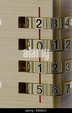 Combinazione su un lucchetto mostra 2015 - Nuovo Anno Foto Stock