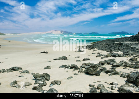 Nuova Zelanda, Isola del nord, Cape Reinga, Te Werahi Beach (formato di grandi dimensioni disponibili) Foto Stock