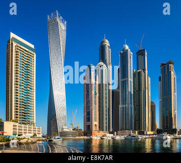 Grattacieli di Marina di Dubai, UAE. Foto Stock