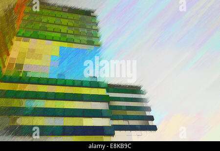 La modernità che si fonde con la natura Foto Stock