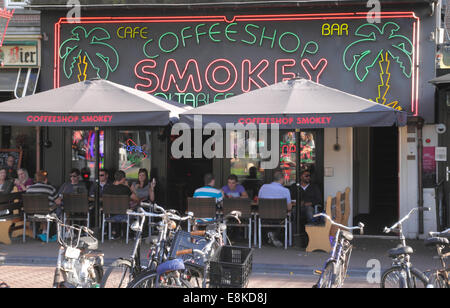 Coffeeshop Smokey Rembrandt Square Amsterdam Olanda Foto Stock