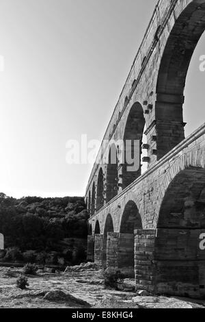 Pont du Gard,Acquedotto di Vers-Pont-du-Gard, Francia Foto Stock