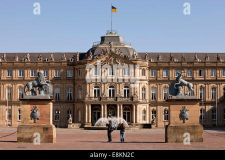 Neues Schloss o Nuovo Palazzo, Stoccarda, Baden-Württemberg, Germania Foto Stock